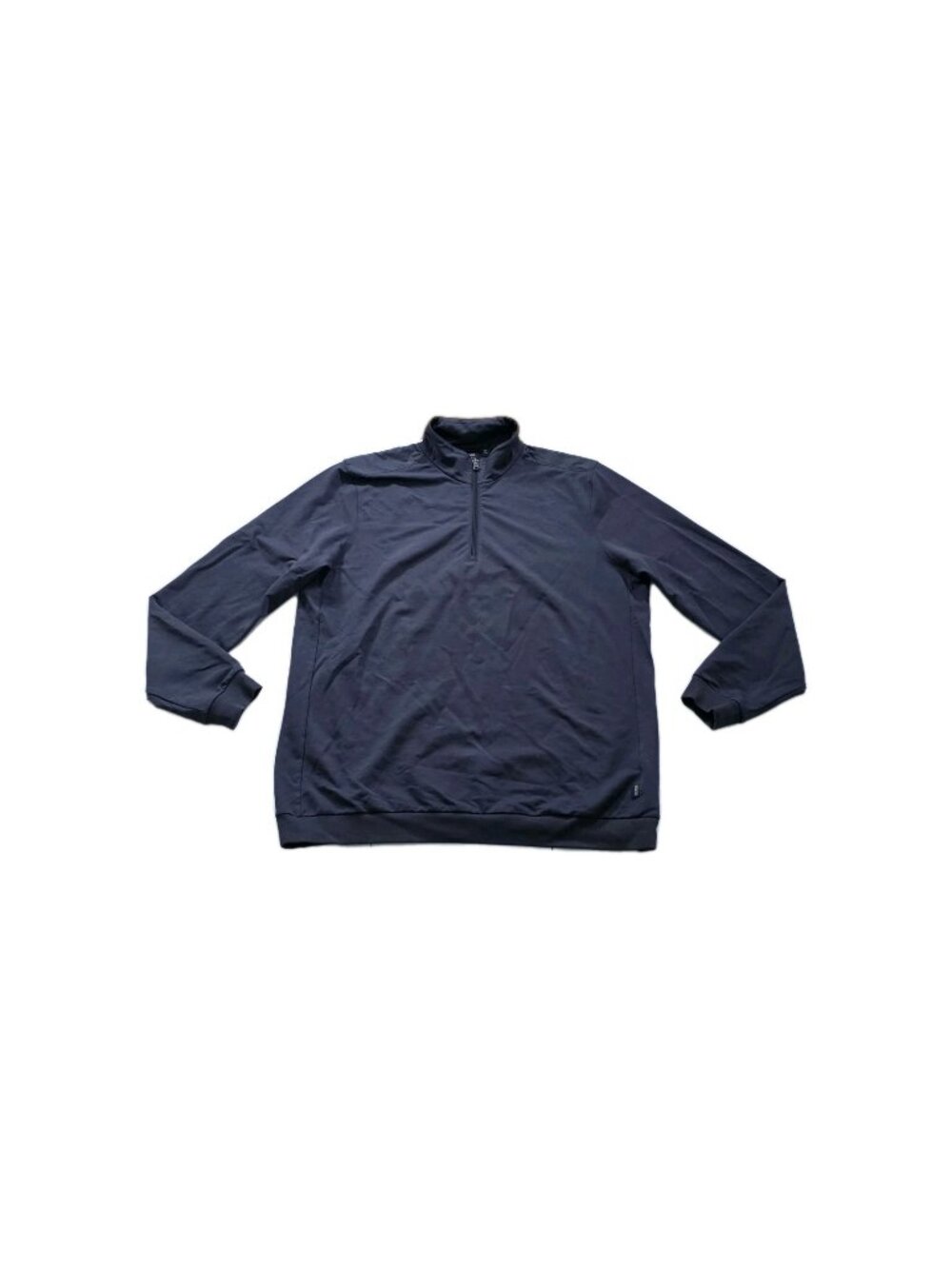 Hugo Boss 1/4 Zip Pullover Mens XXL Gray Mock Neck Cotton Minimalist Regular Fit